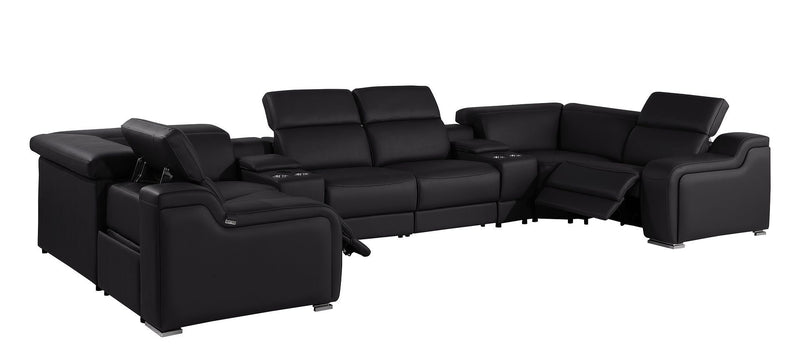 1116 - 8-Piece U-Shaped Sectional Sofa In With 2 Power Recliners & Power Headrests
