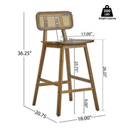Bari - Indoor Wood Barstool (Set of 2) - R&R Furniture Gallery (Fountain Valley, CA)