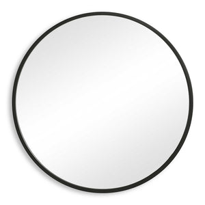 Round Mirror Contemporary - Matte Black