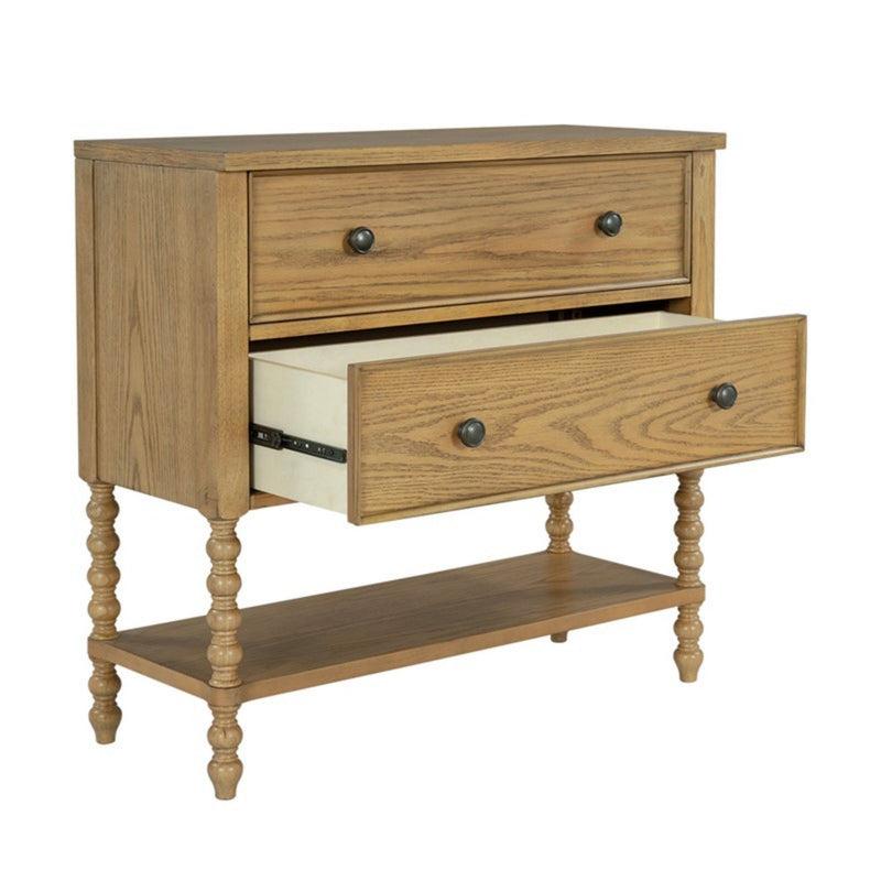 2 Drawer Accent Chest - Natural - R&R Furniture Gallery (Fountain Valley, CA)