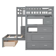 Bunk Bed With Desk, Drawers And Shelves - R&R Furniture Gallery (Fountain Valley, CA)