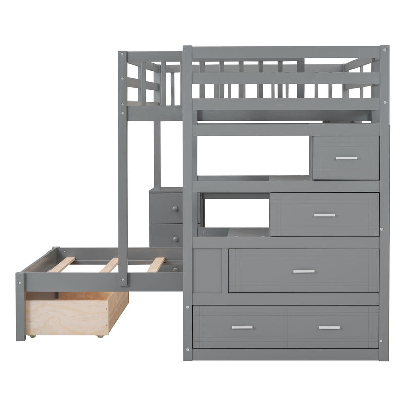 Bunk Bed With Desk, Drawers And Shelves - R&R Furniture Gallery (Fountain Valley, CA)