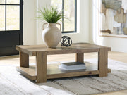 Flangren - Rectangular Cocktail Table - Light Brown - R&R Furniture Gallery (Fountain Valley, CA)
