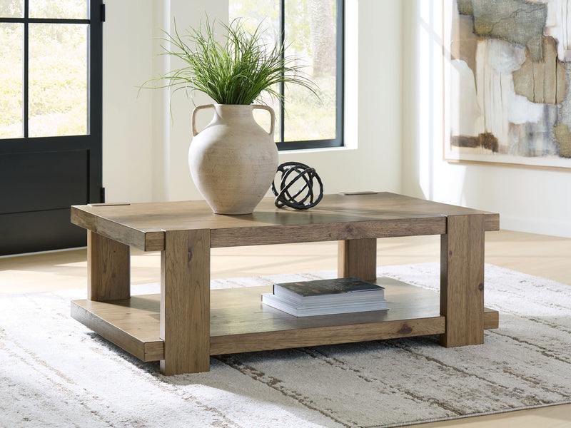 Flangren - Rectangular Cocktail Table - Light Brown - R&R Furniture Gallery (Fountain Valley, CA)