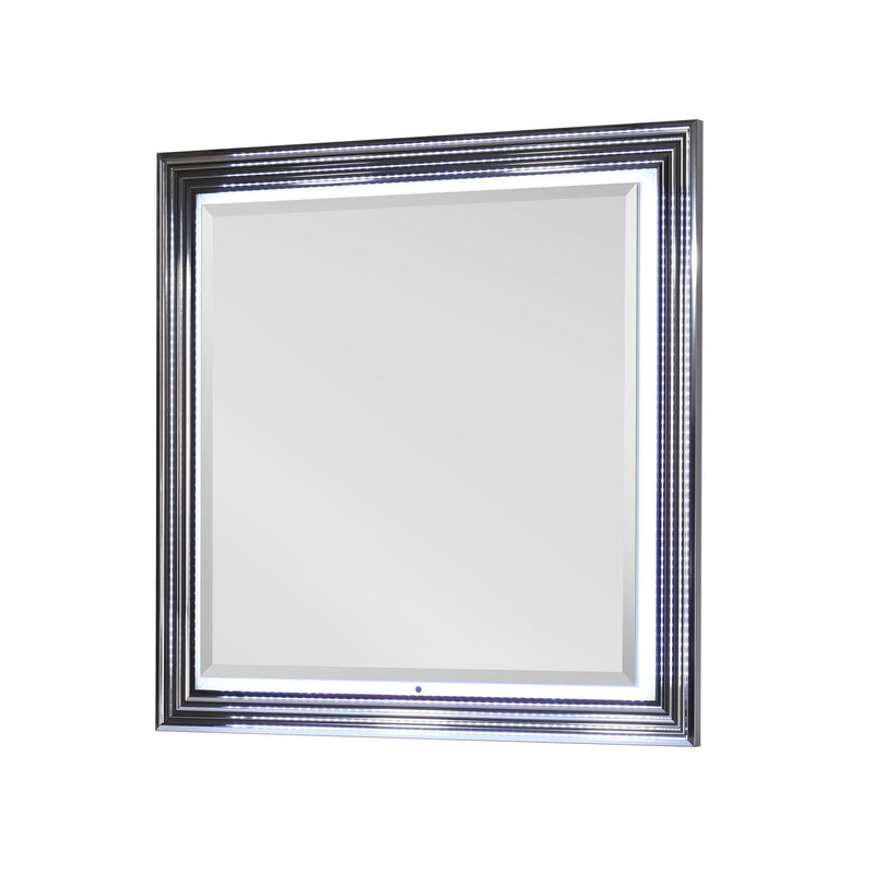 Moon - Smooth Mirror With LED - White - R&R Furniture Gallery (Fountain Valley, CA)