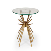 Table With Sunburst Design - Gold - R&R Furniture Gallery (Fountain Valley, CA)