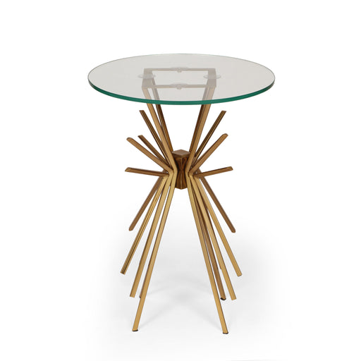 Table With Sunburst Design - Gold - R&R Furniture Gallery (Fountain Valley, CA)