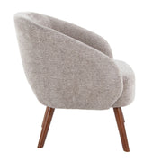Lumi Source Ashland accent lounge chair with elegant design, featuring plush upholstery and stylish wooden legs.
