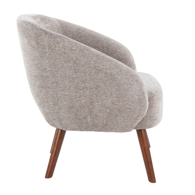 Lumi Source Ashland accent lounge chair with elegant design, featuring plush upholstery and stylish wooden legs.
