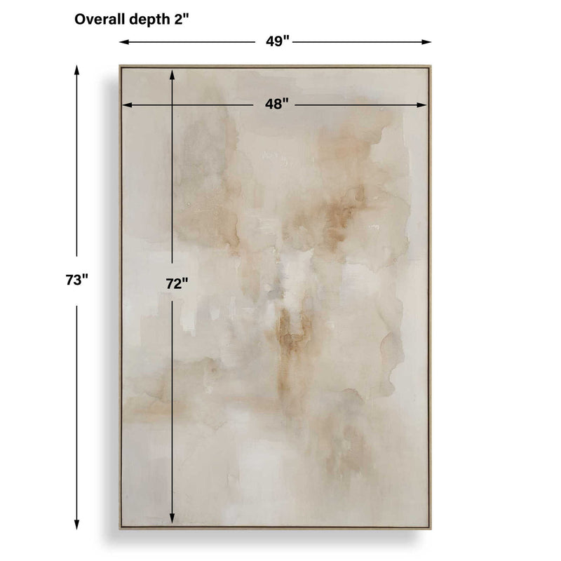 Remedy - Hand Painted Modern Canvas - Brown / Gray / White / Woodtone
