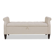 Jacqueline - Tufted Roll Arm Storage Bench - R&R Furniture Gallery (Fountain Valley, CA)