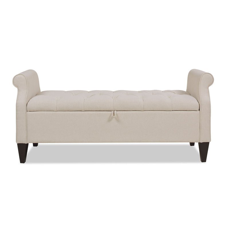 Jacqueline - Tufted Roll Arm Storage Bench - R&R Furniture Gallery (Fountain Valley, CA)