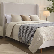 Hayden - Upholstered Wingback Bed With Tall Headboard - R&R Furniture Gallery (Fountain Valley, CA)