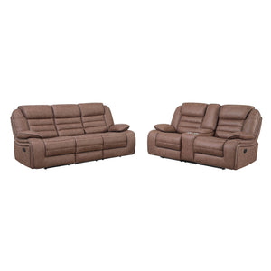 Lucius - Reclining Sofa With Manual Recline - Brown