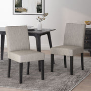 Contemporary Noble House dining chair with upholstered seat and tapered wooden legs, part of a stylish chair set.