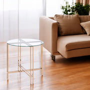 Veises - End Table - Champagne - R&R Furniture Gallery (Fountain Valley, CA)
