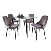 Lumi Source Clara Giovani 5 piece contemporary dining set with a table and four matching chairs in modern design.