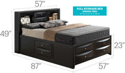 Modern Design Storage Bed With Bookcase Headboard - R&R Furniture Gallery (Fountain Valley, CA)