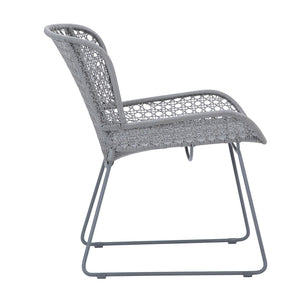Korina - Outdoor Occasional Chair - Light Gray And Gray