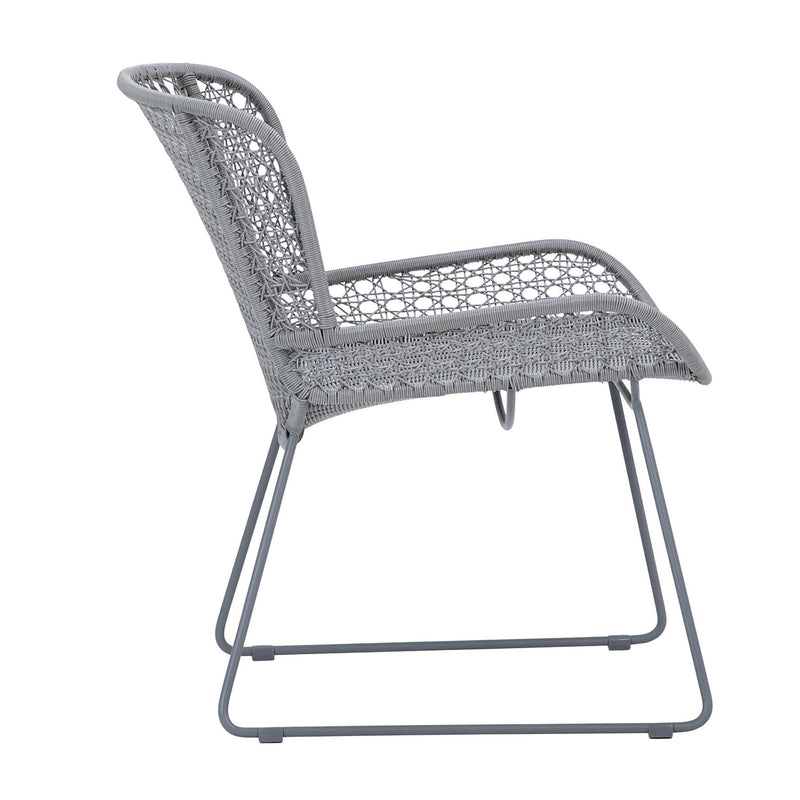Korina - Outdoor Occasional Chair - Light Gray And Gray