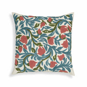Tulip - Embroidered Floral Wool Square Accent Cushion - Multi - R&R Furniture Gallery (Fountain Valley, CA)