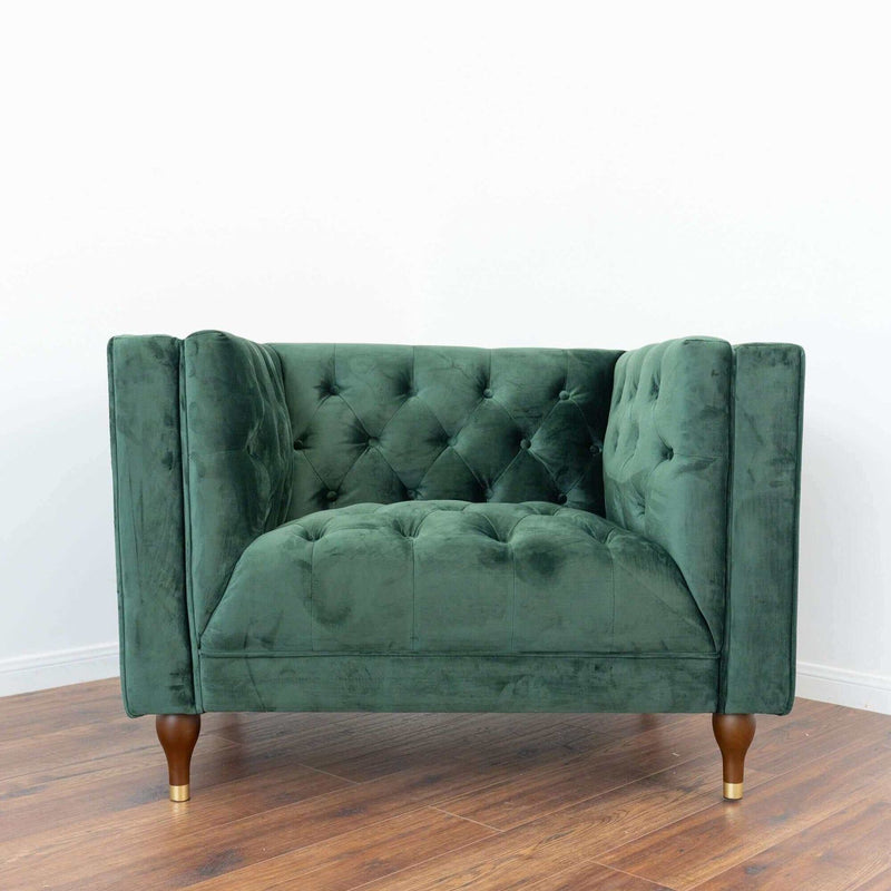 Evelyn - Mid-Century Modern Tufted Back Lounge Chair - R&R Furniture Gallery (Fountain Valley, CA)