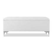 Madelyn - Modern Storage Bench - Bright White Dye - R&R Furniture Gallery (Fountain Valley, CA)
