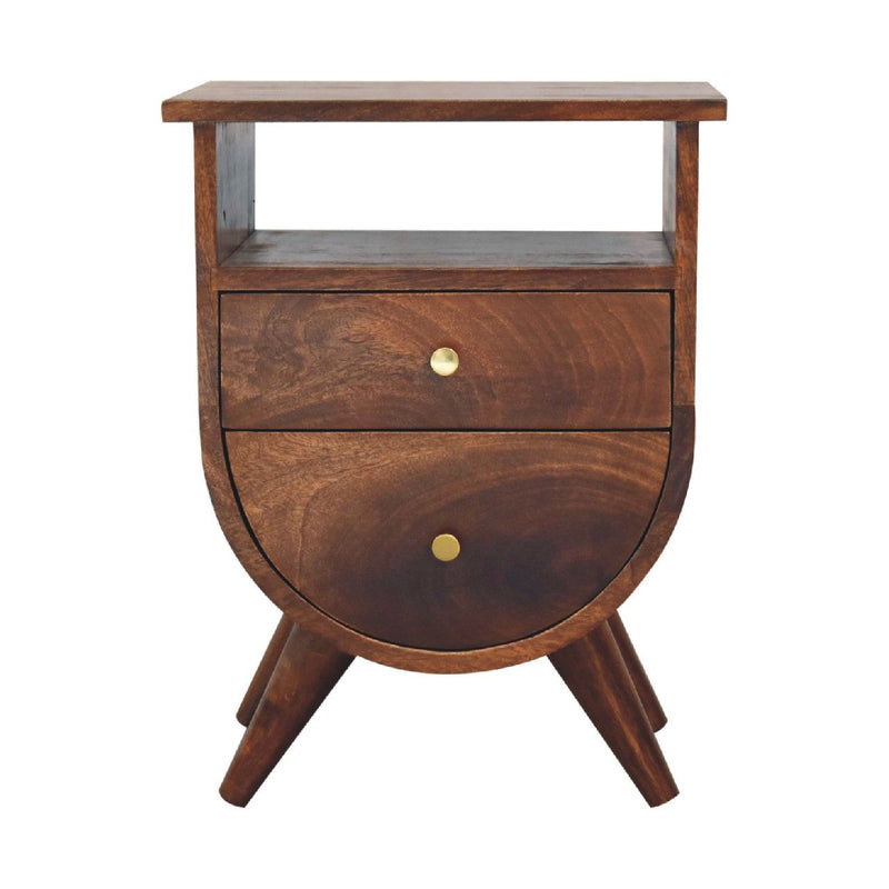 Split - Bedside Table - Chestnut - R&R Furniture Gallery (Fountain Valley, CA)
