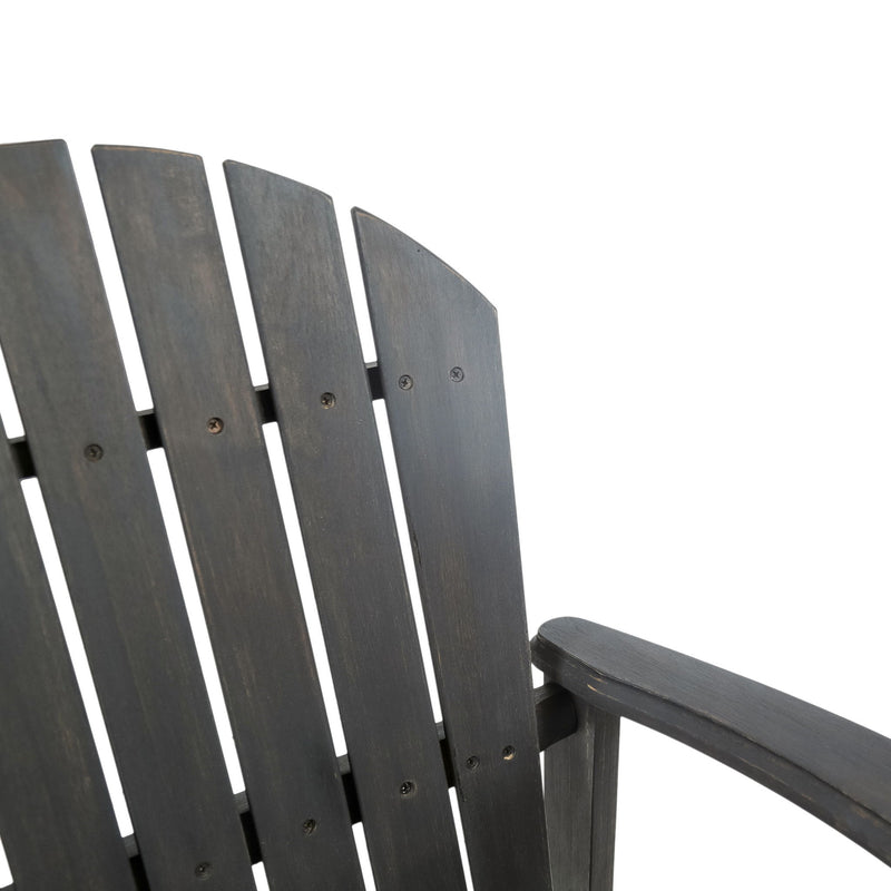 Outdoor Acacia Wood Adirondack Barstools (Set of 2) - R&R Furniture Gallery (Fountain Valley, CA)