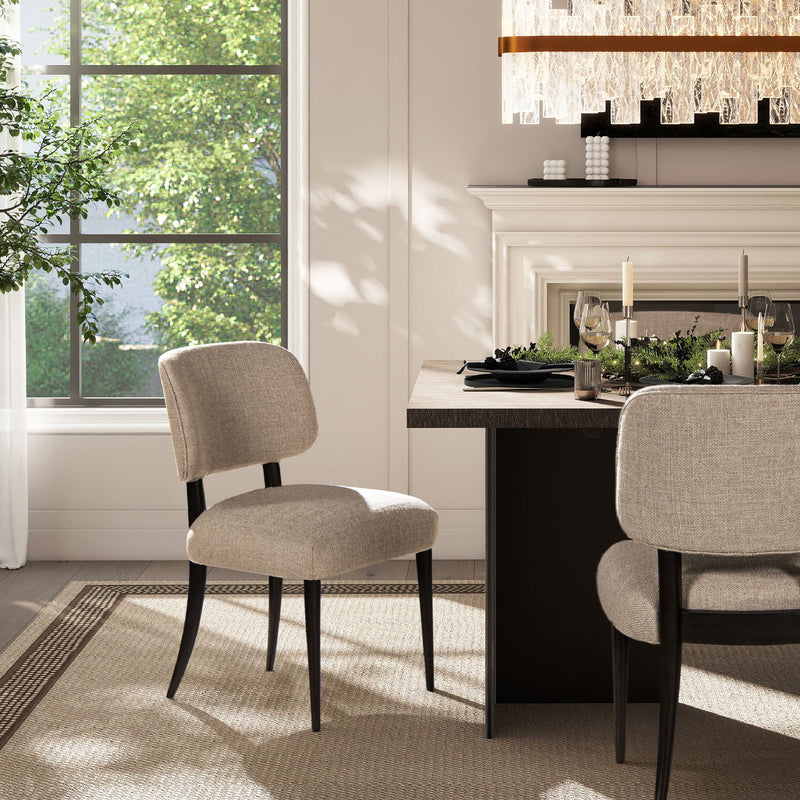 Harriet - Split Back Upholstered Dining Side Chair (Set of 2) - Merino Gray - R&R Furniture Gallery (Fountain Valley, CA)