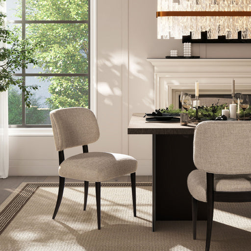 Harriet - Split Back Upholstered Dining Side Chair (Set of 2) - Merino Gray - R&R Furniture Gallery (Fountain Valley, CA)
