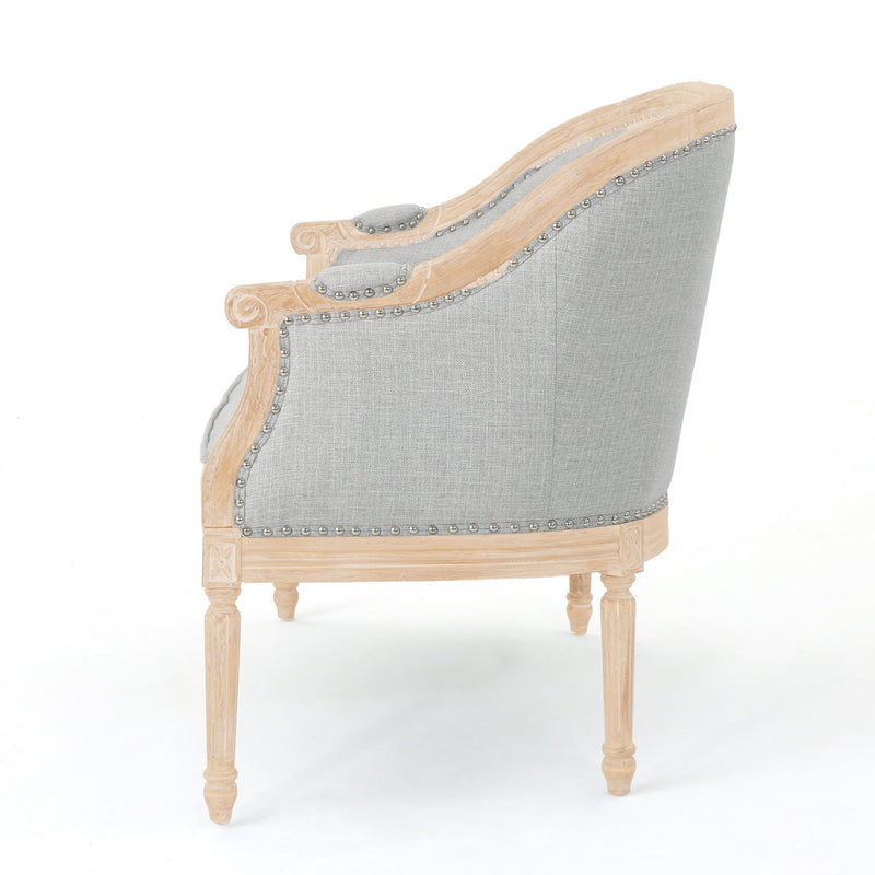 French Country Chesterfield Style Tufted Loveseat - R&R Furniture Gallery (Fountain Valley, CA)