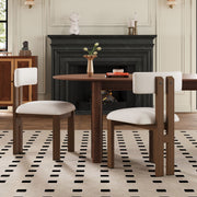 Modern Upholstered Armless Dining Chairs With Metal Legs - R&R Furniture Gallery (Fountain Valley, CA)