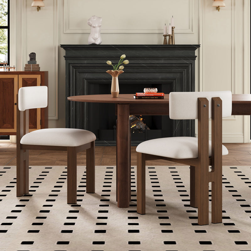 Modern Upholstered Armless Dining Chairs With Metal Legs - R&R Furniture Gallery (Fountain Valley, CA)