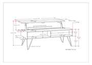 Hunter - Handcrafted Lift Top Coffee Table - R&R Furniture Gallery (Fountain Valley, CA)