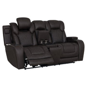 Wendell - Power Motion Loveseat With Console, Wireless Charger, Storage, USB & LED - Dark Gray - R&R Furniture Gallery (Fountain Valley, CA)