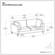 Ava - Mid Century Sofa, Upholstered - R&R Furniture Gallery (Fountain Valley, CA)