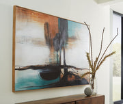 Brunonia - Wall Art - Teal / Orange / Black - R&R Furniture Gallery (Fountain Valley, CA)