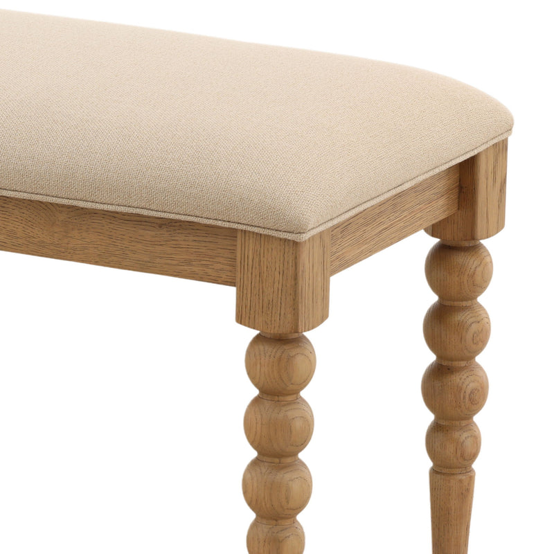Marcellina - Bench - Beige And Natural