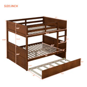 DreamHaus bunk bed with twin size trundle, featuring sturdy wood frame and ladder, suitable for kids' bedrooms.