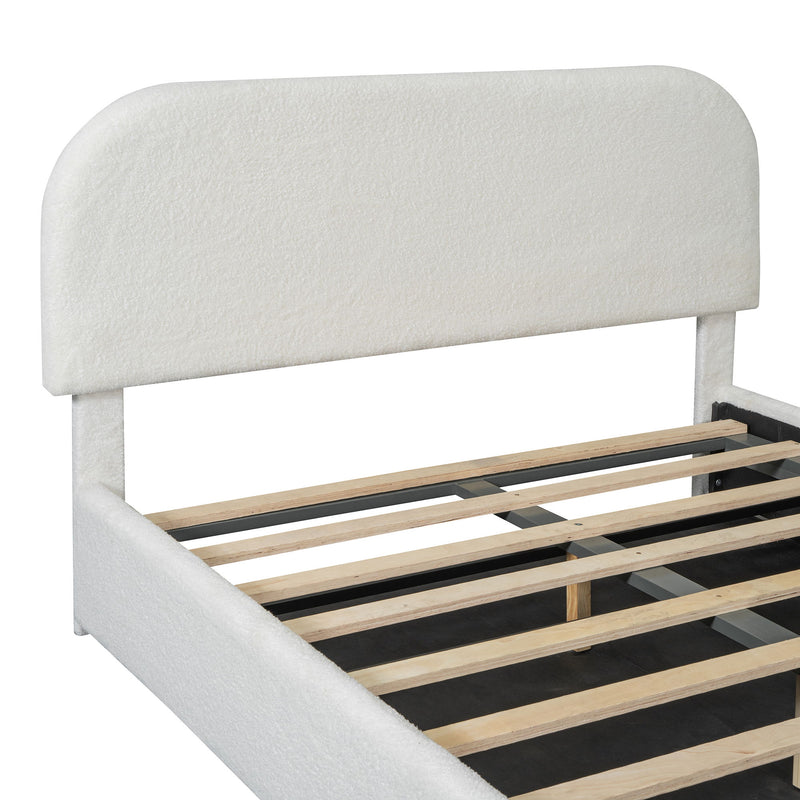 Upholstered Platform Bed With Hydraulic Storage System - R&R Furniture Gallery (Fountain Valley, CA)