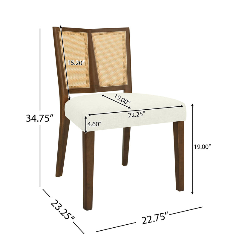 Mid Century Rattan Dining Chair Without Arms Set - R&R Furniture Gallery (Fountain Valley, CA)
