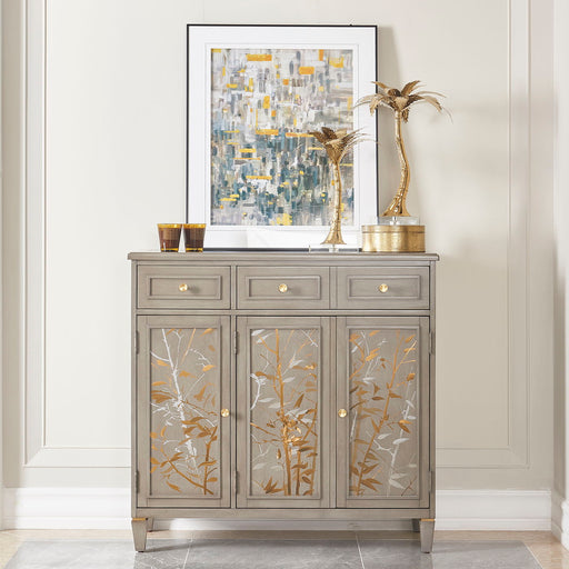 Dauphin - Handpainted Entryway Storage Cabinet - Gray Cashmere - R&R Furniture Gallery (Fountain Valley, CA)