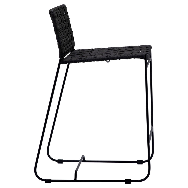 Forbes - Outdoor Counter Stool - Black And Charcoal
