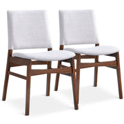 Gusto - Dining Chair (Set of 2) - Brown / Light Gray - R&R Furniture Gallery (Fountain Valley, CA)