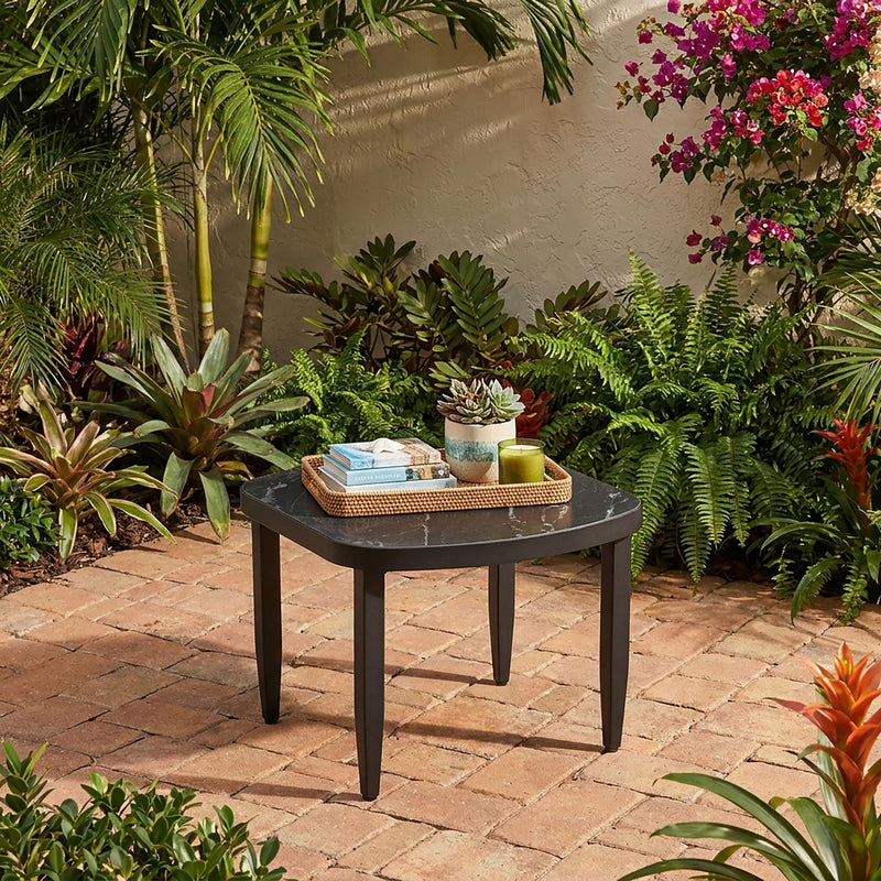 Life Outside outdoor elegance coffee table with rounded corners, stylish and durable for outdoor patio or garden spaces.