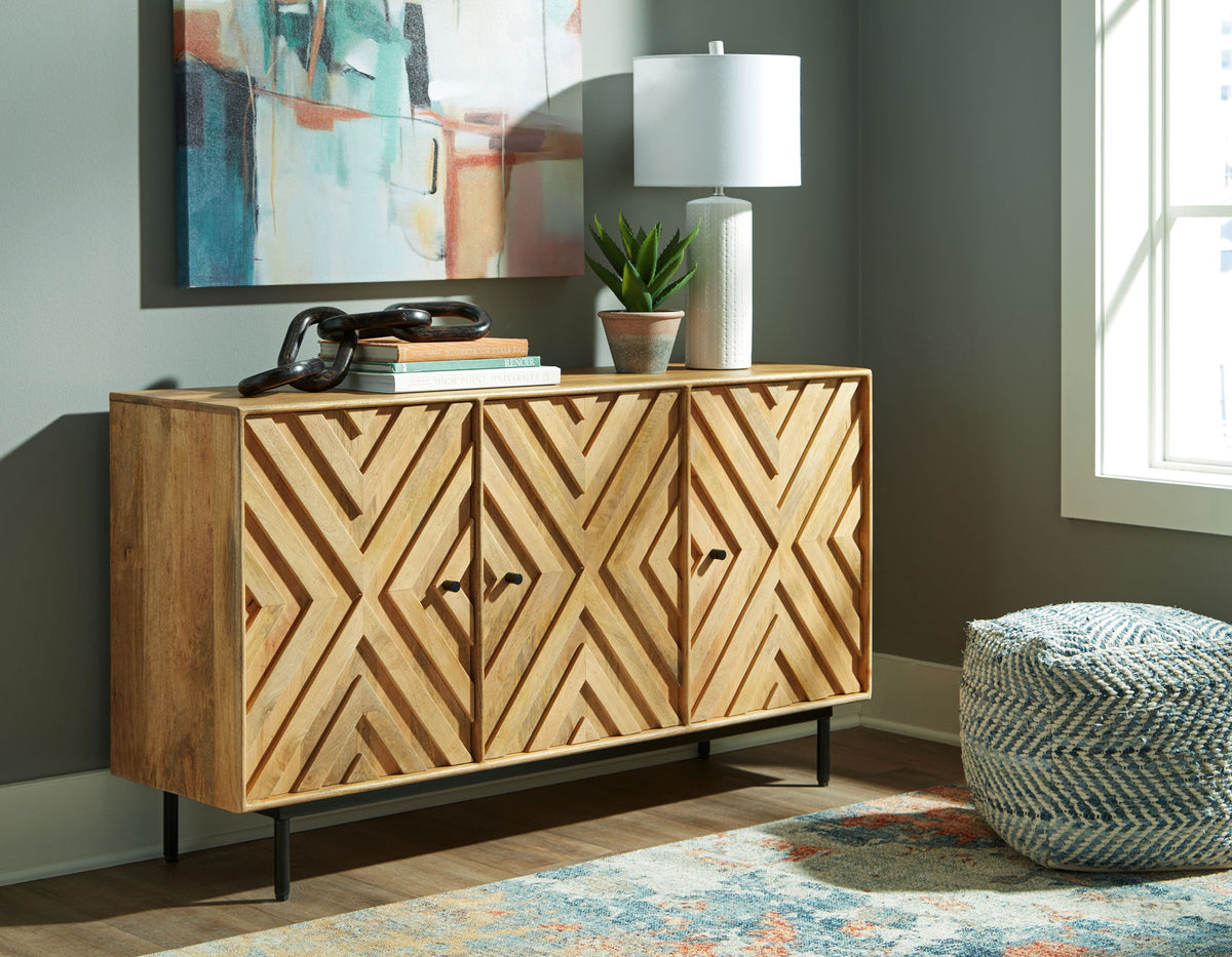 Cadewick - Accent Cabinet - Natural - R&R Furniture Gallery (Fountain Valley, CA)