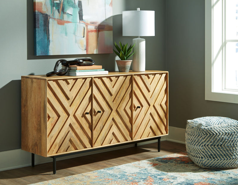 Cadewick - Accent Cabinet - Natural - R&R Furniture Gallery (Fountain Valley, CA)
