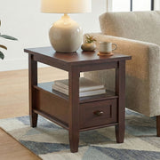 Warm Shaker - Narrow Side Table - Brown - R&R Furniture Gallery (Fountain Valley, CA)