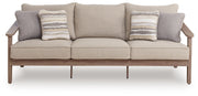 Harmony Headlands - Sofa With Cushion - Natural / Gray - R&R Furniture Gallery (Fountain Valley, CA)